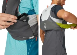 Fast & Light Rucksacks And Vests-Rab Veil 6 Running Vest - Gargoyle-Graphene