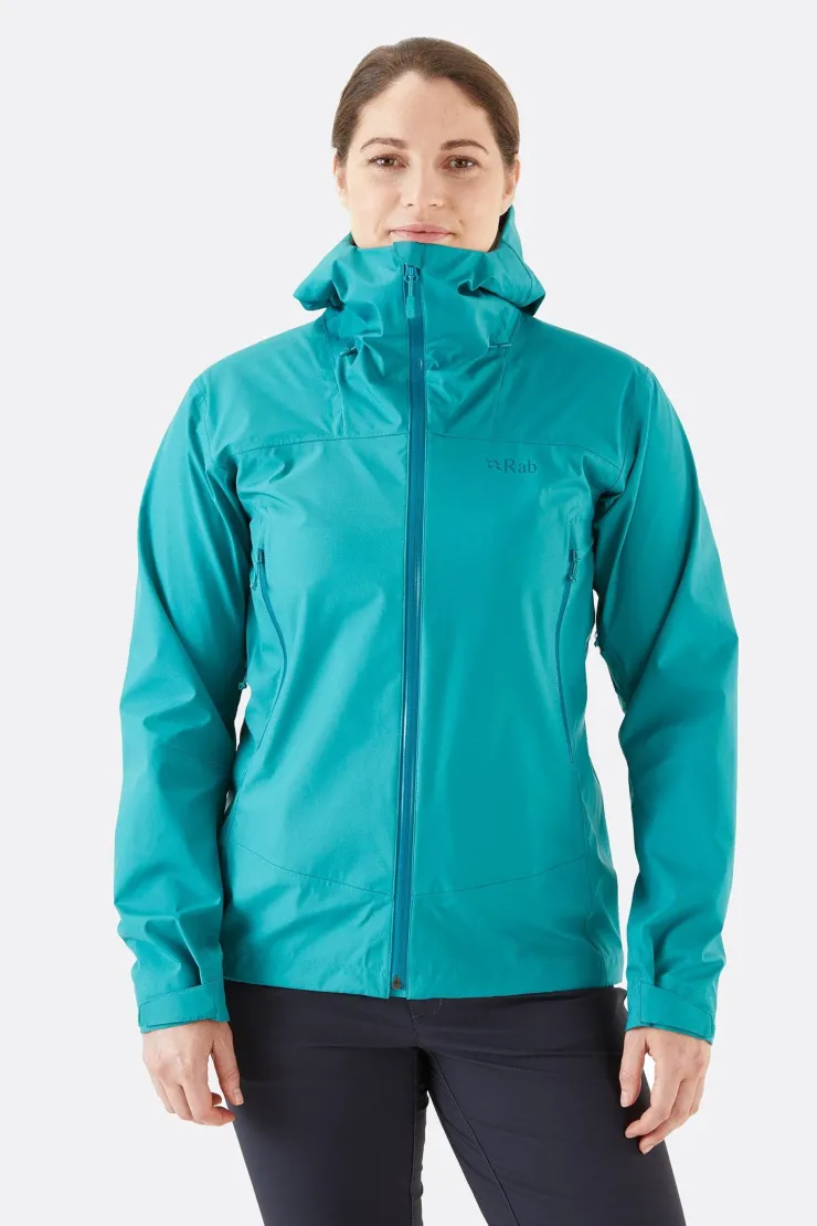 Waterproof Jackets-Rab Womens Arc Eco Jacket - Storm Green
