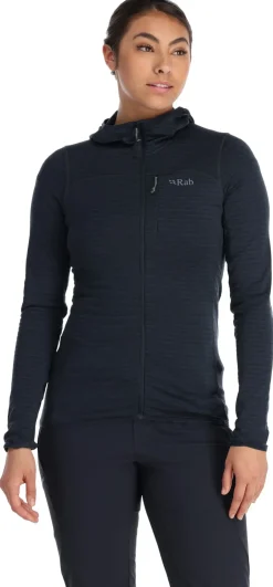 Fleece & Mid Layer-Rab Womens Ascendor Light Hoody - Beluga