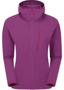 Softshell Jackets-Rab Womens Borealis Alpine Hoody - Plum