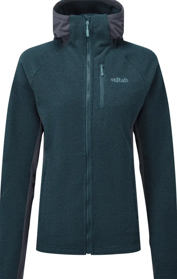 Fleece & Mid Layer-Rab Womens Capacitor Hoody - Orion Blue