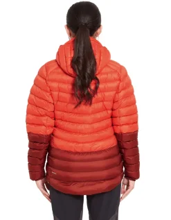 Insulated Jackets-Rab Womens Cirrus Alpine Jacket - Red Grapefruit-Tuscan Red