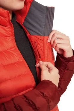 Insulated Jackets-Rab Womens Cirrus Alpine Jacket - Red Grapefruit-Tuscan Red