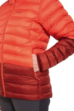 Insulated Jackets-Rab Womens Cirrus Alpine Jacket - Red Grapefruit-Tuscan Red