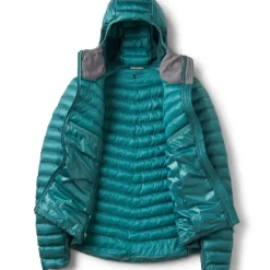Insulated Jackets-Rab Womens Cirrus Flex Hoody - Eucalyptus-Green Slate