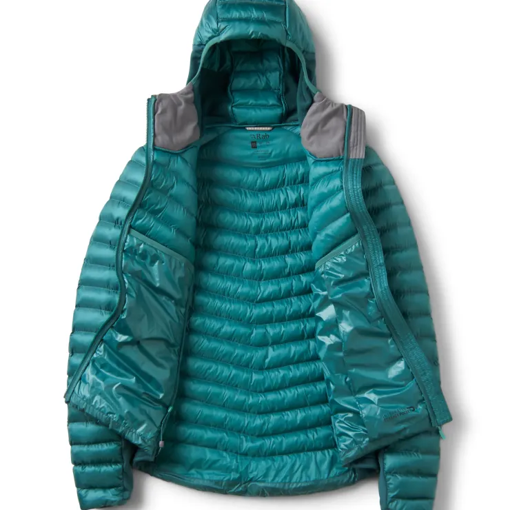 Insulated Jackets-Rab Womens Cirrus Flex Hoody - Eucalyptus-Green Slate