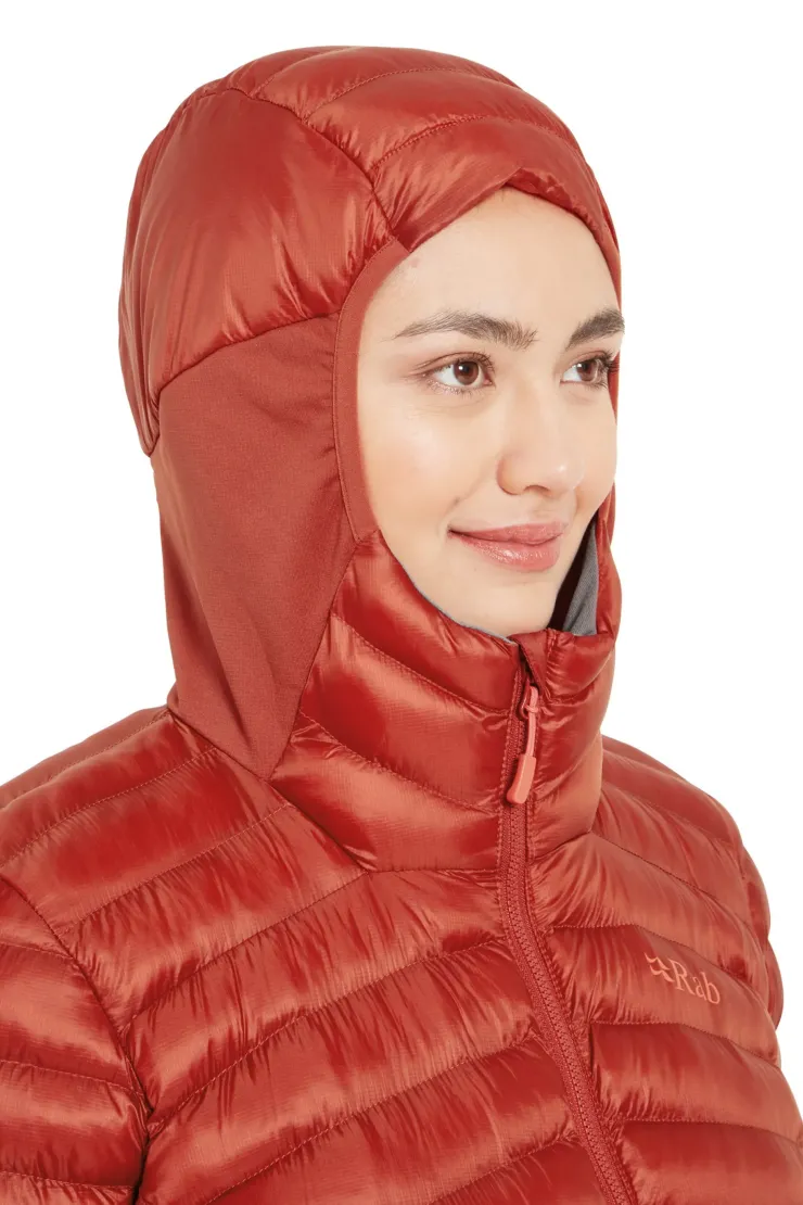 Insulated Jackets-Rab Womens Cirrus Flex Hoody - Tuscan Red