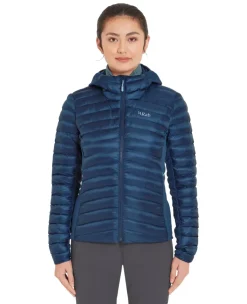 Insulated Jackets-Rab Womens Cirrus Flex Hoody - Tempest Blue