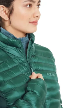 Insulated Jackets-Rab Womens Cirrus Flex Jacket - Eucalyptus-Green Slate
