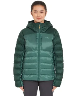 Insulated Jackets-Rab Womens Cirrus Ultra Hoody - Green Slate-Eucalyptus