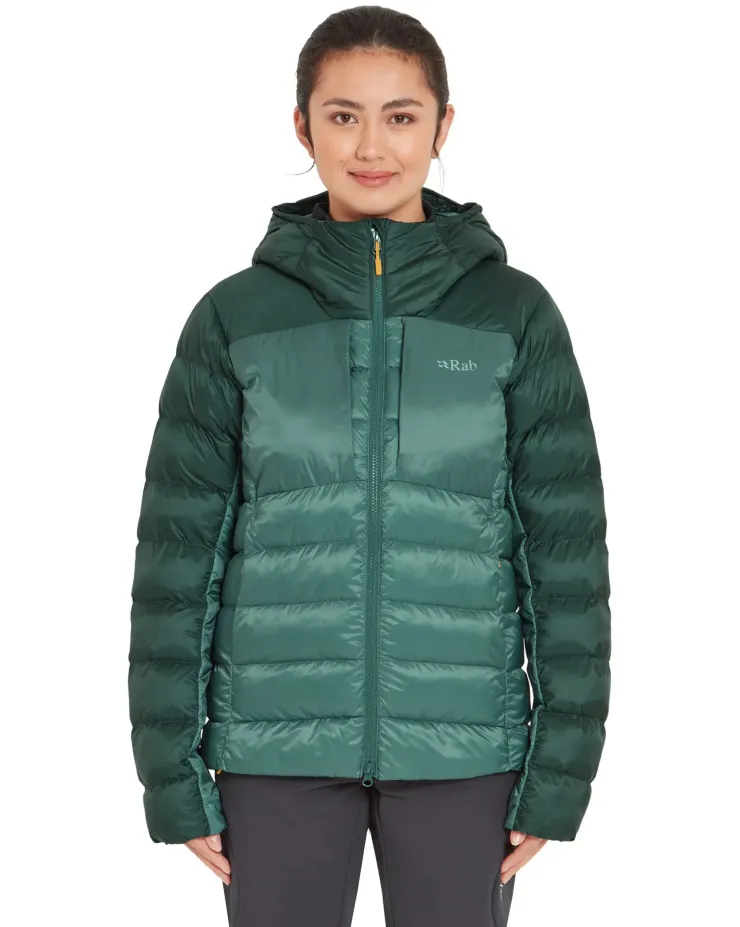 Insulated Jackets-Rab Womens Cirrus Ultra Hoody - Green Slate-Eucalyptus