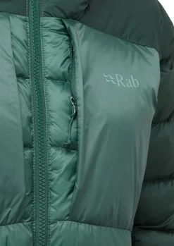 Insulated Jackets-Rab Womens Cirrus Ultra Hoody - Green Slate-Eucalyptus