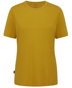 T-Shirts & Baselayers-Rab Womens Crimp Logo Tee - Sahara