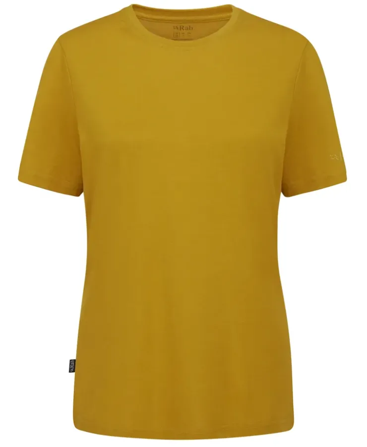 T-Shirts & Baselayers-Rab Womens Crimp Logo Tee - Sahara