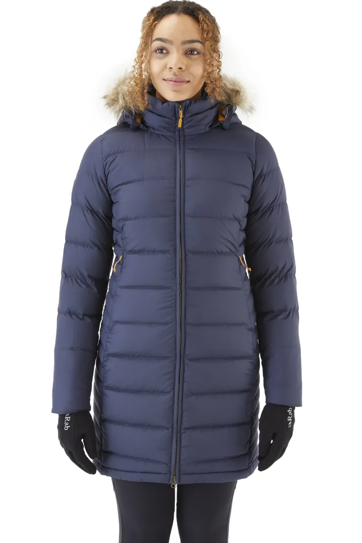 Casual Jackets-Rab Womens Deep Cover Parka - Deep Denim
