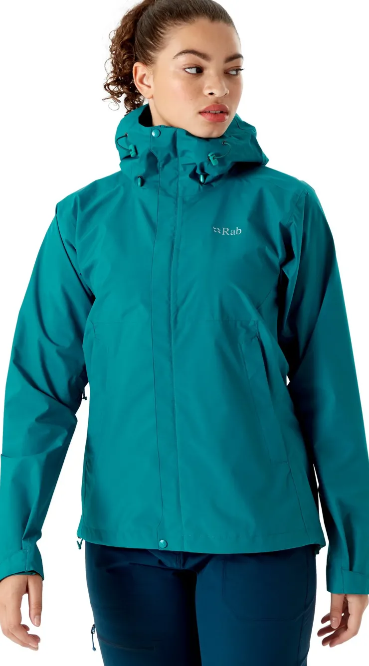 Waterproof Jackets-Rab Womens Downpour Eco Jacket - Ultramarine