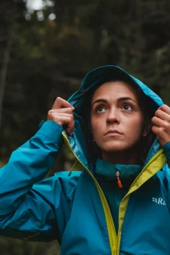 Waterproof Jackets-Rab Womens Downpour Eco Jacket - Ultramarine