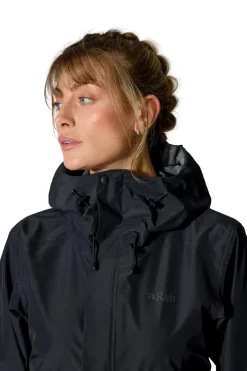 Waterproof Jackets-Rab Womens Downpour Jacket - Black