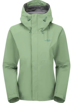 Waterproof Jackets-Rab Womens Downpour Jacket - Fig Green