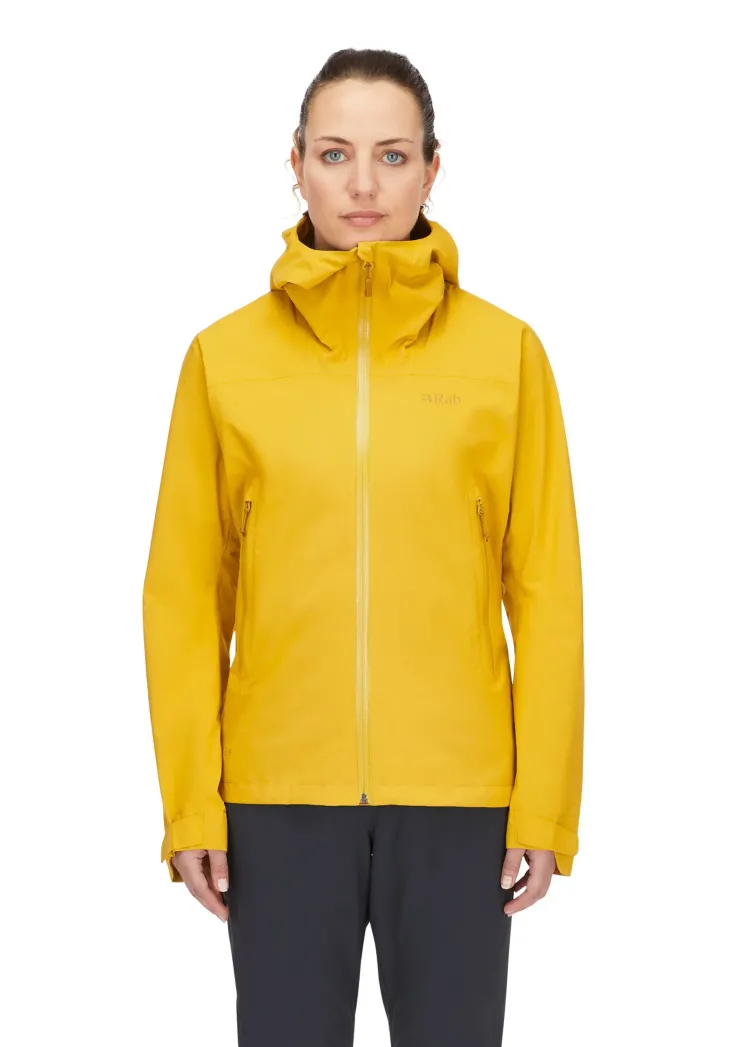 Waterproof Jackets-Rab Womens Downpour Light Jacket - Sahara