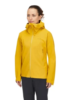 Waterproof Jackets-Rab Womens Downpour Light Jacket - Sahara