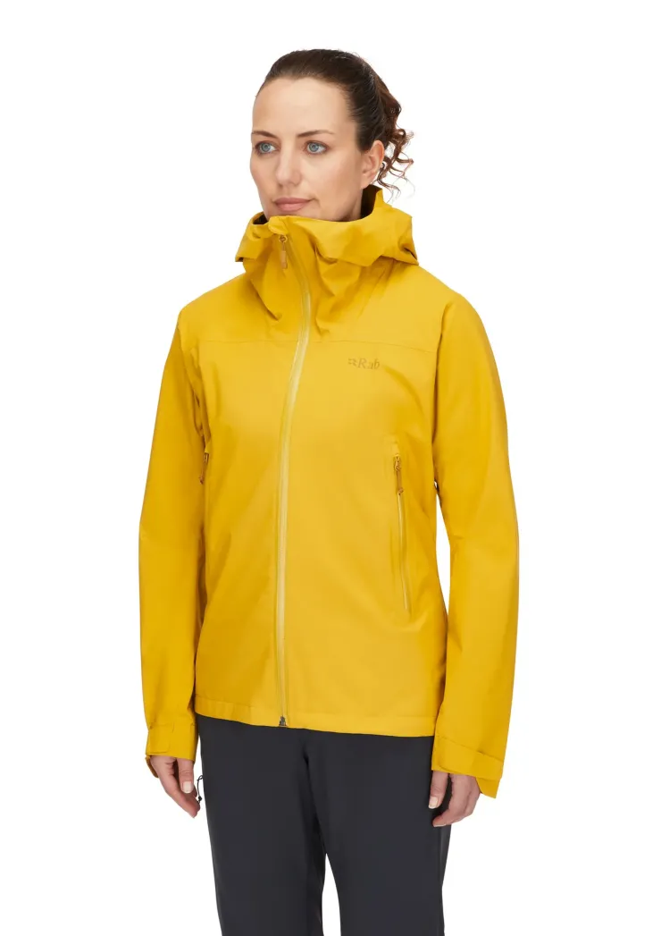Waterproof Jackets-Rab Womens Downpour Light Jacket - Sahara