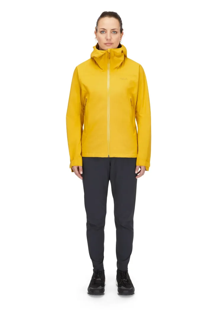 Waterproof Jackets-Rab Womens Downpour Light Jacket - Sahara