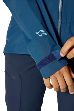 Waterproof Jackets-Rab Womens Downpour Mountain Jacket - Tempest Blue
