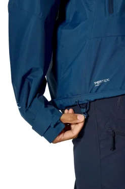 Waterproof Jackets-Rab Womens Downpour Mountain Jacket - Tempest Blue