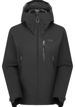 Waterproof Jackets-Rab Womens Downpour Mountain Jacket - Black