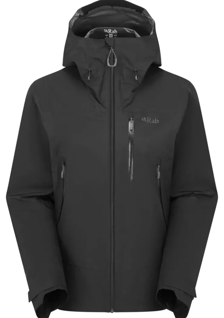 Waterproof Jackets-Rab Womens Downpour Mountain Jacket - Black