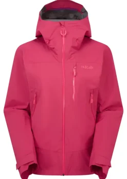 Waterproof Jackets-Rab Womens Downpour Mountain Jacket - Watermelon