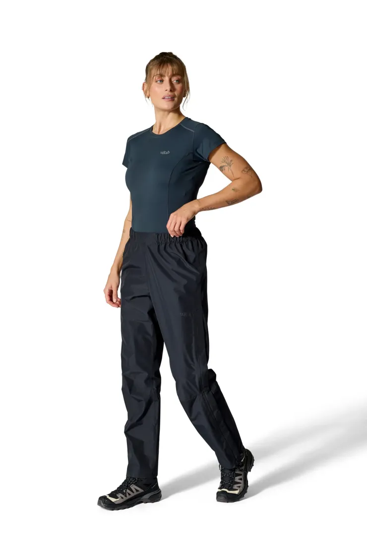 Waterproof Trousers-Rab Womens Downpour Pants - Black