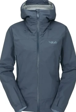 Waterproof Jackets-Rab Womens Downpour Plus 2.0 Jacket - Orion Blue
