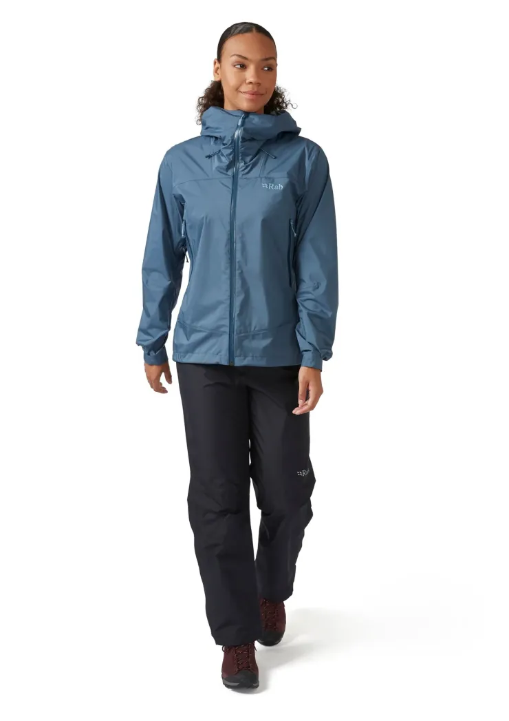 Waterproof Jackets-Rab Womens Downpour Plus 2.0 Jacket - Orion Blue