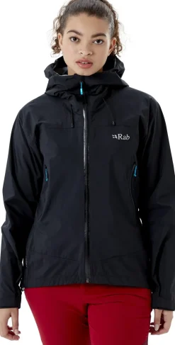 Waterproof Jackets-Rab Womens Downpour Plus 2.0 Jacket - Black