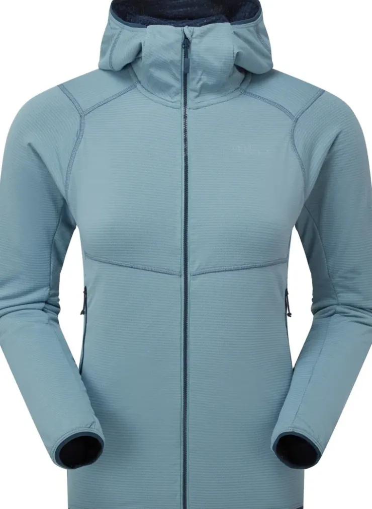 Fleece & Mid Layer-Rab Womens Evolute Hoody - Citadel