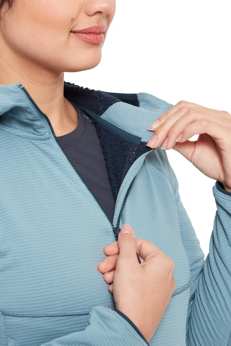 Fleece & Mid Layer-Rab Womens Evolute Hoody - Citadel