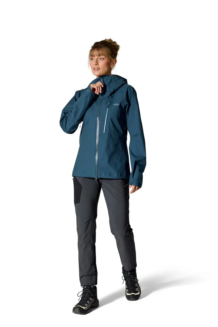 Waterproof Jackets-Rab Womens Firewall Alpine Jacket - Tempest Blue
