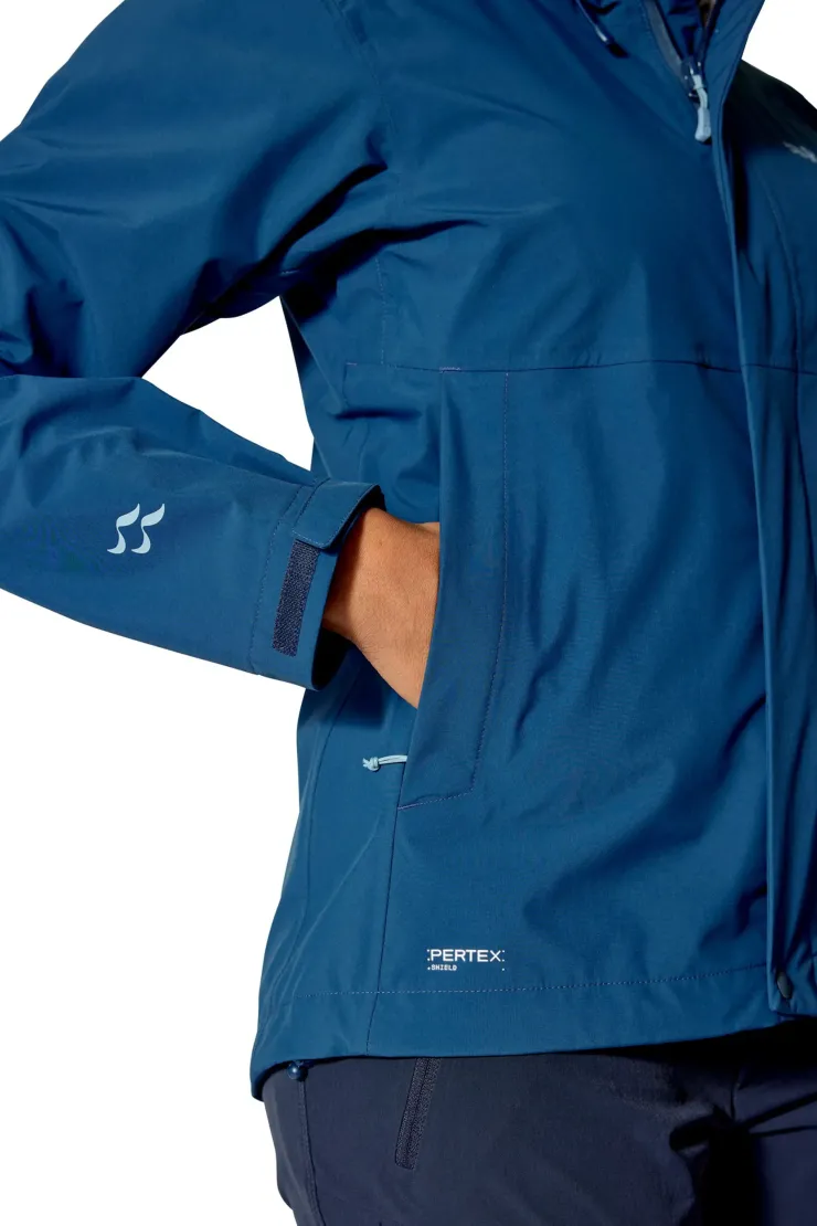 Waterproof Jackets-Rab Womens Firewall Jacket - Tempest Blue