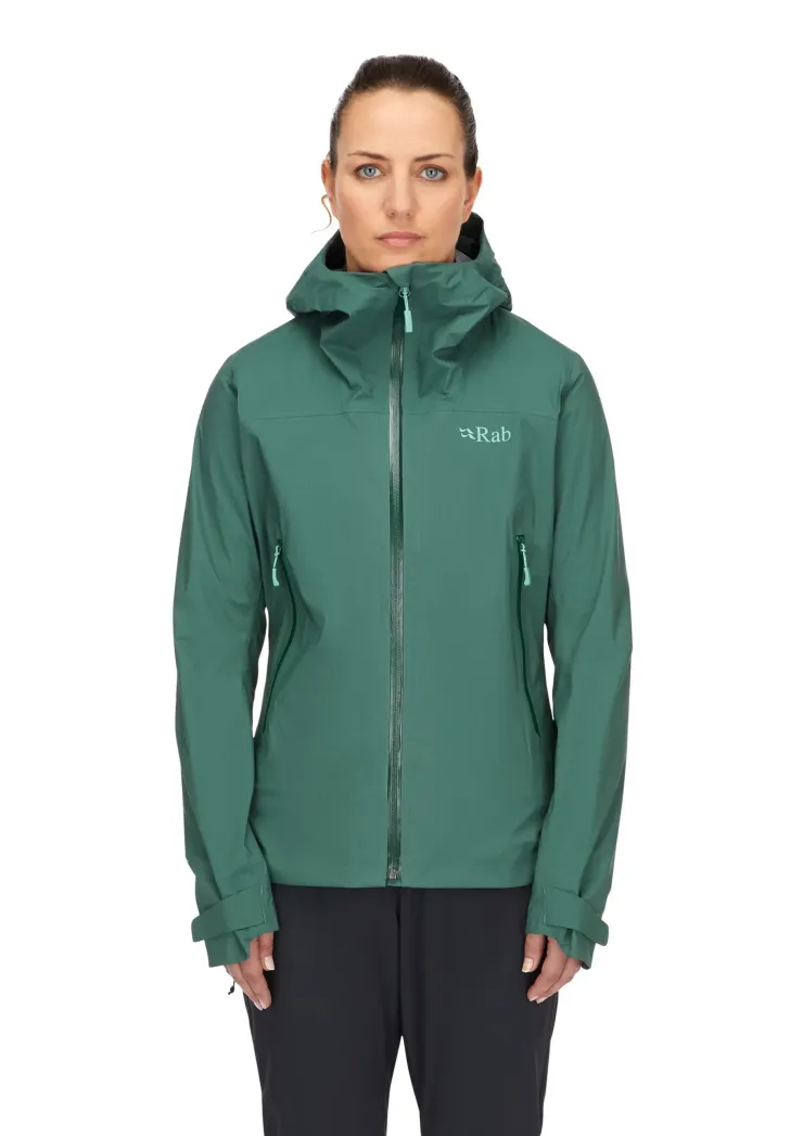 Waterproof Jackets-Rab Womens Firewall Light Jacket - Green Slate