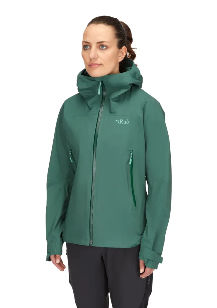 Waterproof Jackets-Rab Womens Firewall Light Jacket - Green Slate