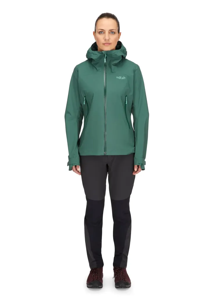 Waterproof Jackets-Rab Womens Firewall Light Jacket - Green Slate