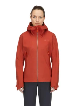 Waterproof Jackets-Rab Womens Firewall Light Jacket - Tuscan Red