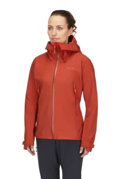 Waterproof Jackets-Rab Womens Firewall Light Jacket - Tuscan Red