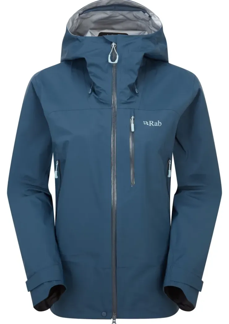Waterproof Jackets-Rab Womens Firewall Mountain Jacket - Tempest Blue