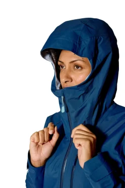 Waterproof Jackets-Rab Womens Firewall Mountain Jacket - Tempest Blue
