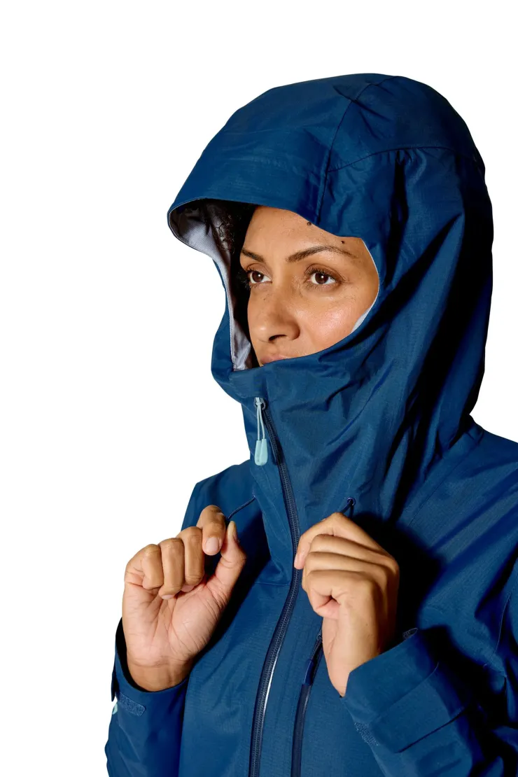 Waterproof Jackets-Rab Womens Firewall Mountain Jacket - Tempest Blue