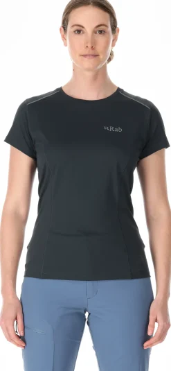 T-Shirts & Baselayers-Rab Womens Force Short Sleeved Tee - Beluga