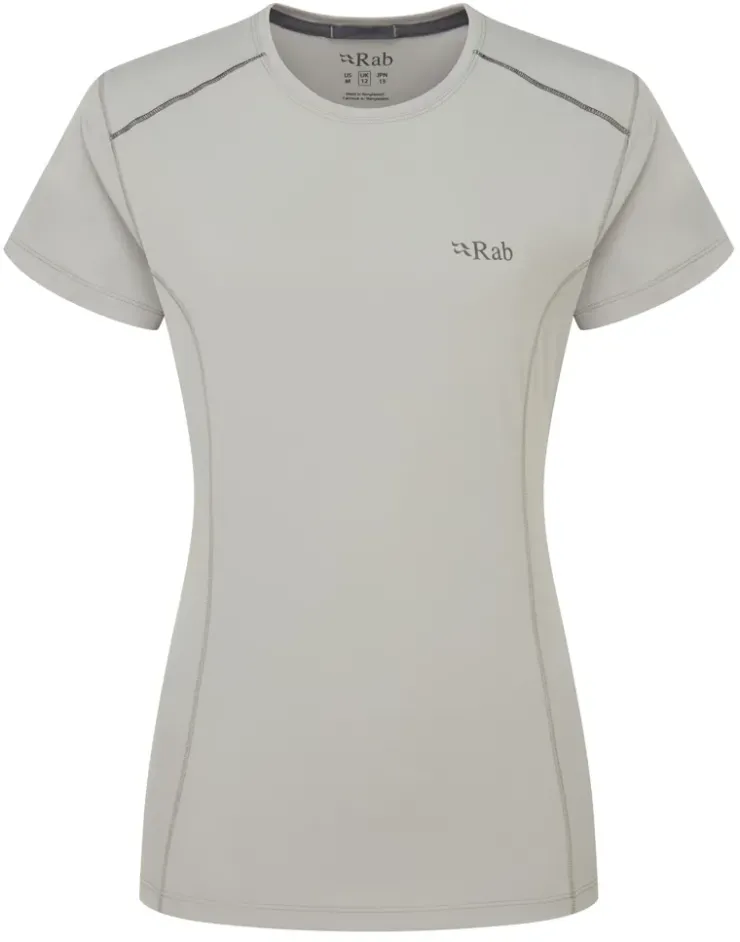 T-Shirts & Baselayers-Rab Womens Force Short Sleeved Tee - Dark Pewter
